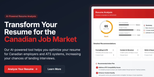 AI Resume Builder interface showing resume analysis